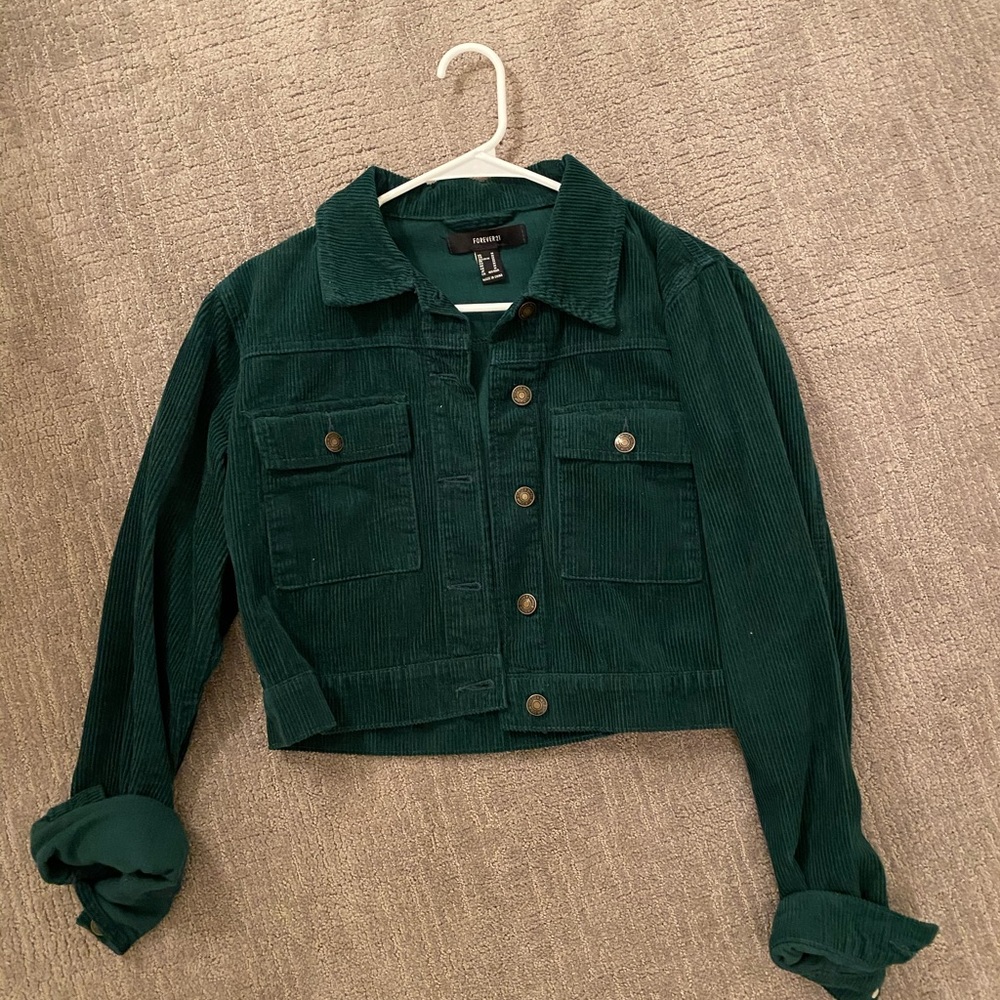 Forever 21 Green Cord Jacket